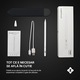 Stylus Pen Universal Zoopie®, pentru Tableta, Telefon, iPad 2010-2017, Android si Windows, Pix Tableta Capacitiv, Creion Digital, Touch Pen cu Varf din Cupru, Magnetic, USB-C, Alb