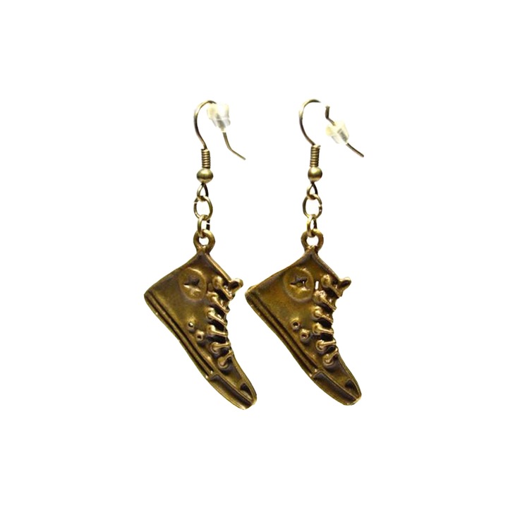 Дамски комплект обеци модел Tenesi Converse металик бронз