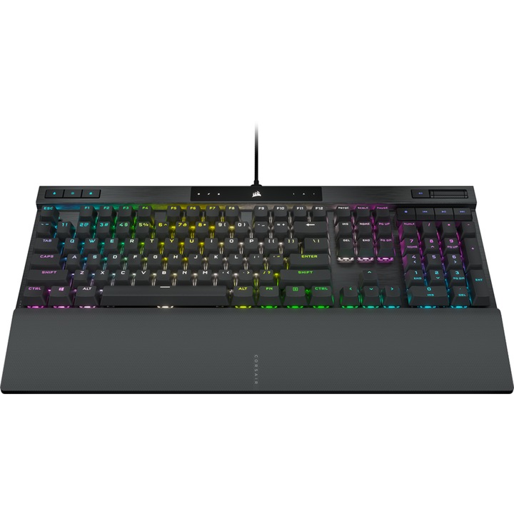 Corsair K70 RGB PRO Mechanikus gaming billentyűzet, Cherry MX Brown kapcsoló, PBT Doubleshot gombok, 8000Hz polling rate, Levehető USB kábel, Fekete