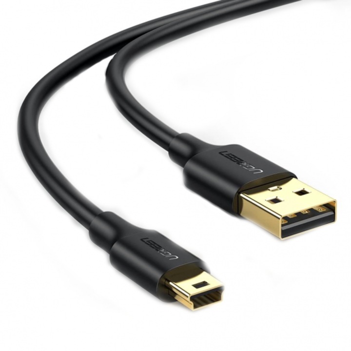 Cablu de date Mini USB la USB, 0.5 Metri, Ugreen, Black