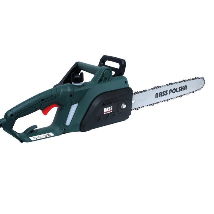 Bass Polska Láncfűrész, elektromos, 2200 W, 230 V / 50 Hz, vágási hossz 395 mm, rúd hossza 40 cm, 5,2 kg