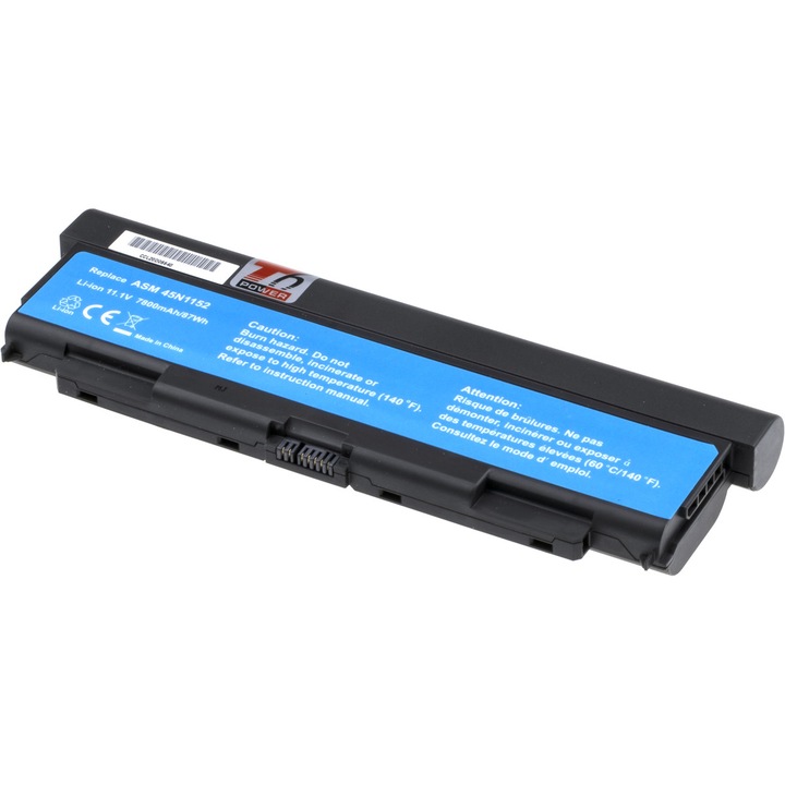 Baterie T6 Power compatibil cu Lenovo ThinkPad T440p, T540p, W540, L440, L540, seria L540, 7800mAh, 87Wh, 9cell