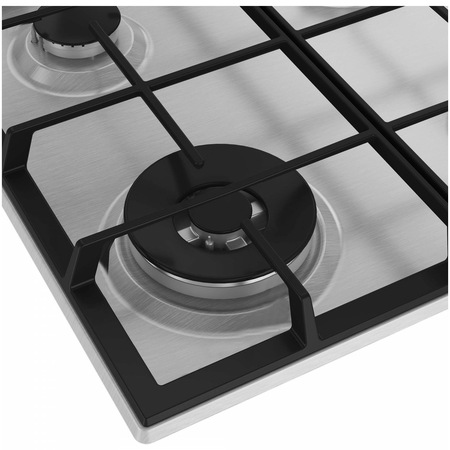 Plita incorporabila ARCTIC ARGW64125SX, Gaz, 4 arzatoare, Wok, Aprindere electrica, Inox