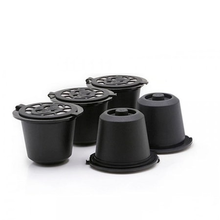 Комплект 5 броя капсули за кафе за многократно ползване съвместими с Nespresso