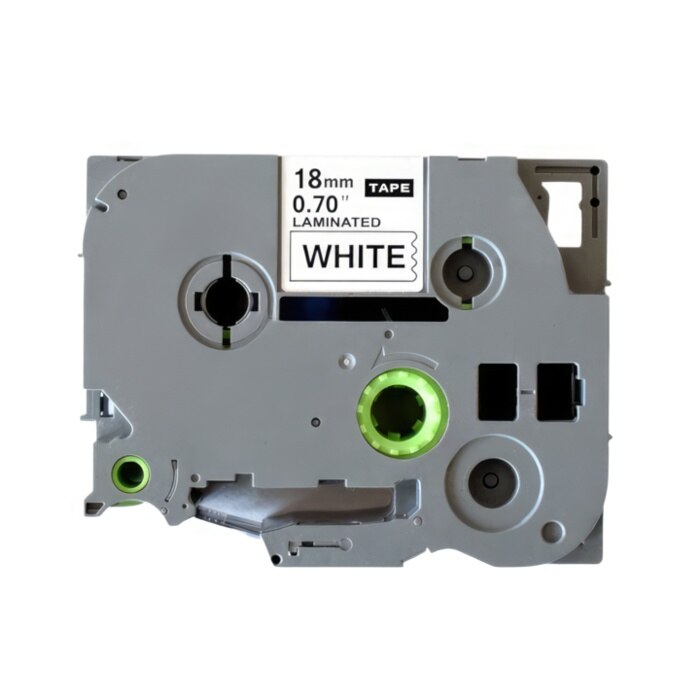 Banda laminata etichete compatibila Brother TZe-241 18mm negru / alb