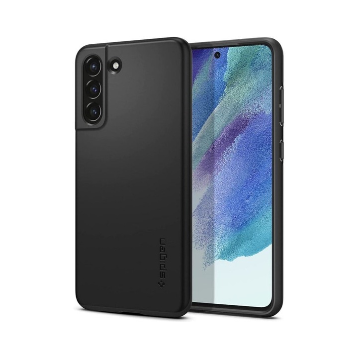 Husa Spigen Thin Fit pentru Samsung Galaxy S21 FE Negru