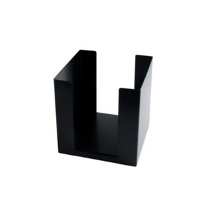 Метален салфетник МАК, 17/17/18 см, черен