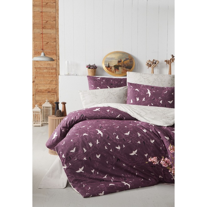 Ágynemű 100% ranforce pamut, 6 db, 240X260 cm, First Choise, Freedom Damson