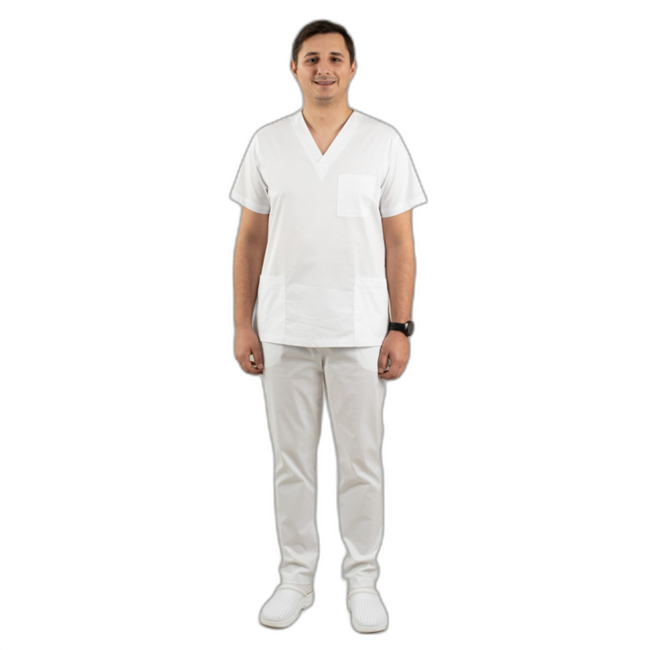 Медицинска блуза Clio унисекс, бяла, XXL