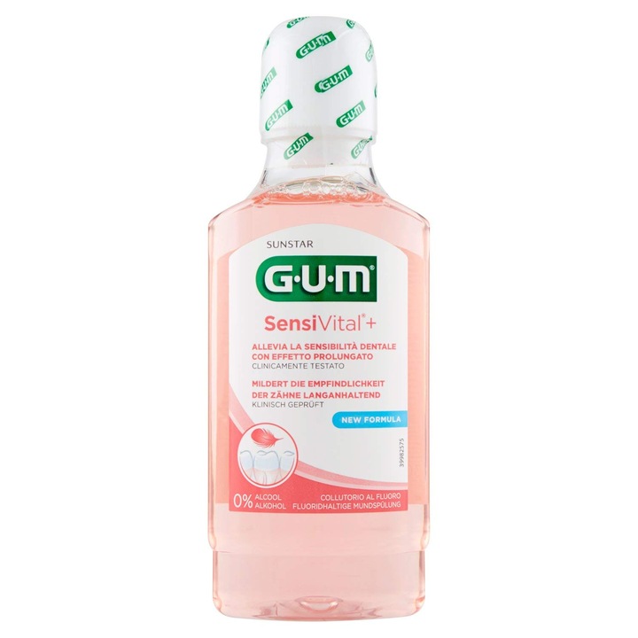Вода за уста, GUM, SensiVital, намалява чувствителността на зъбите, 300мл
