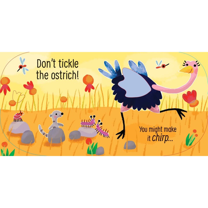 Don't Tickle the Monkey, carte cu sunete si zone senzoriale, Usborne