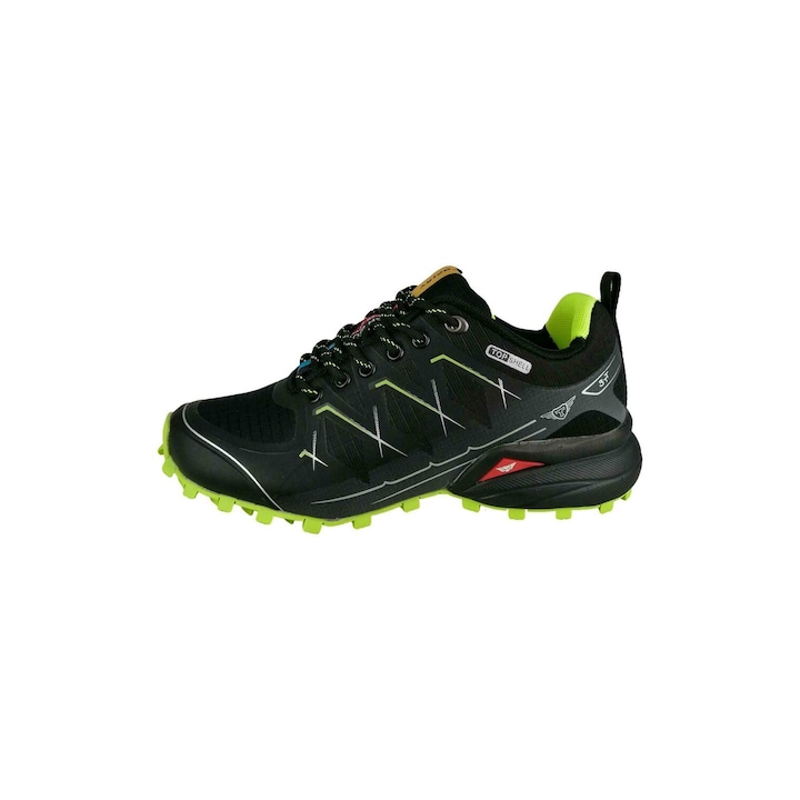 Pantofi Sport Impermeabili Knup Toplay G0671M, Negru/Verde lime