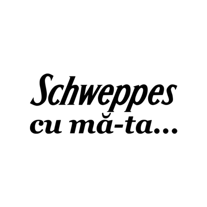 Autómatrica - "Schweppes with mom and dad" , 15x7 cm - Fekete - 30 cm