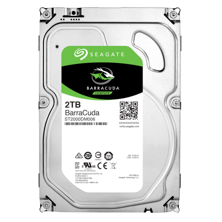 HDD Seagate BarraCuda® 2TB, 7200rpm, 64MB cache, SATA III
