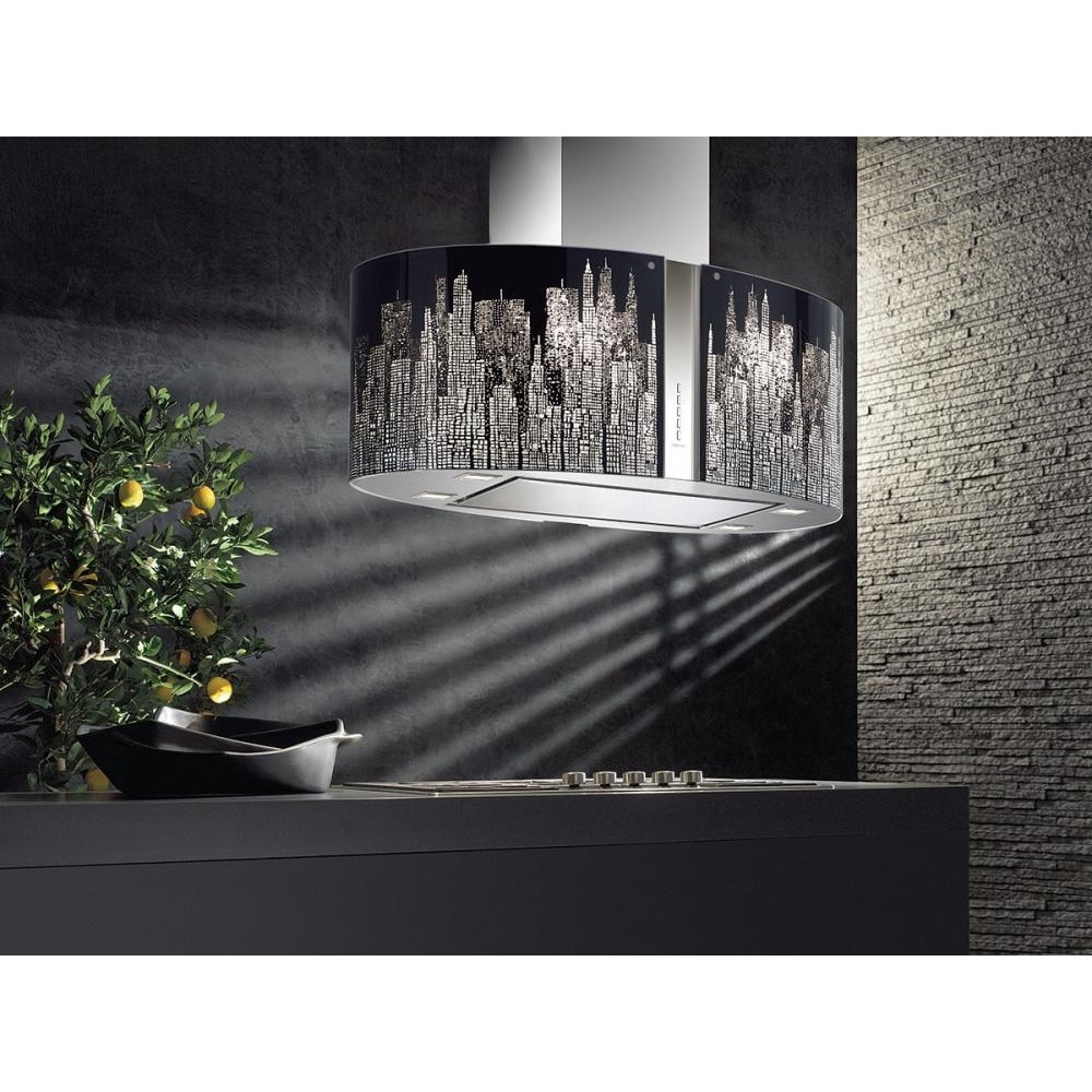 Hota insula FALMEC MANHATTAN LED L=65 cm, Garantie 5 ani, Aspiratie perimetrala, Fabricatie Italia
