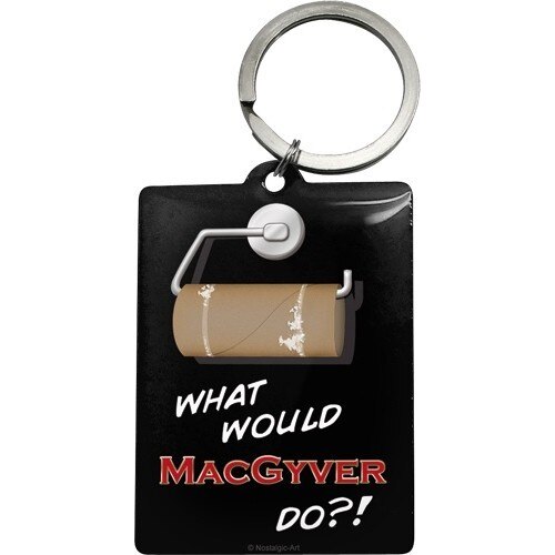 Breloc metalic - What would MacGyver do?!