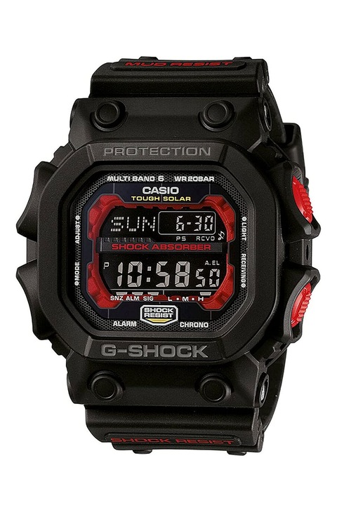 Casio, Дигитален часовник G-Shock с каишка от смола, Черен