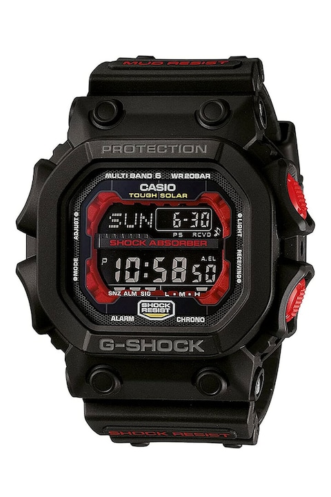 Casio, Дигитален часовник G-Shock с каишка от смола, Черен