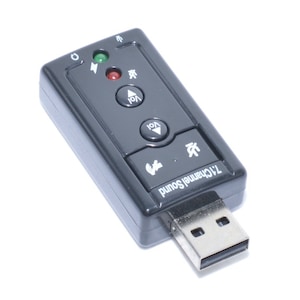 Placa externa pentru sunet Virtual 7.1 Channel, USB 2.0, iesire 1 x jack 3.5-mama pentru casti, intrare 1x Jack-3.5-mama microfon
