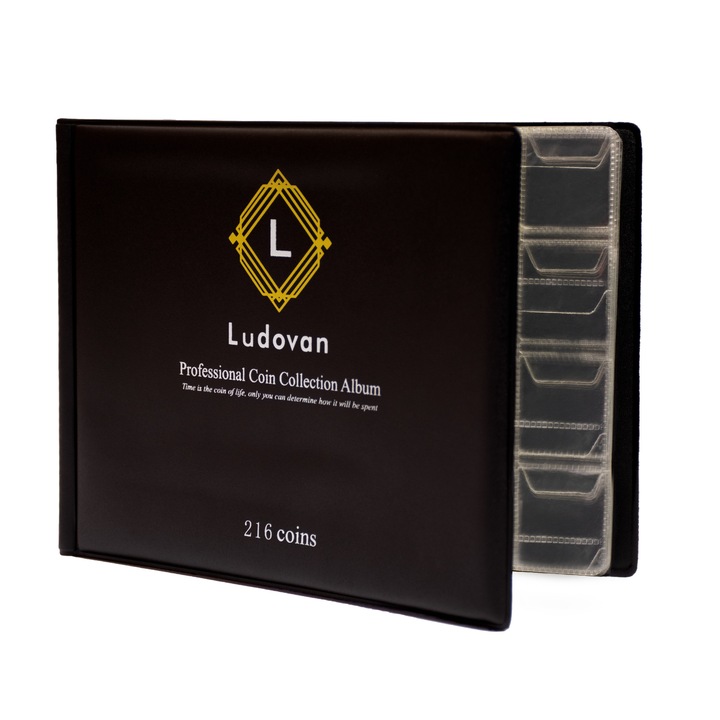 OEM Érmealbum, érmealbum, érmemappa, 216 zseb, két méretben