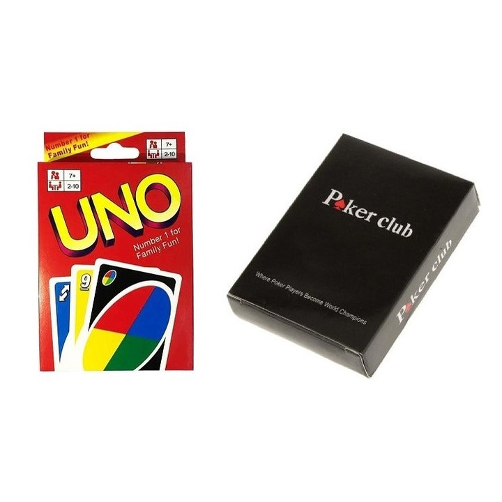 2 db játékkártya készlet, póker, klasszikus uno kártya, INDOMABLE