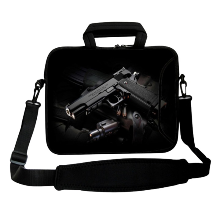 Geanta laptop Pistol, Neopren, 13.3'', 34x26 cm, Multicolor