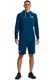 Under Armour, Pantaloni scurti din material terry, pentru fitness Rival, Bleumarin, XL