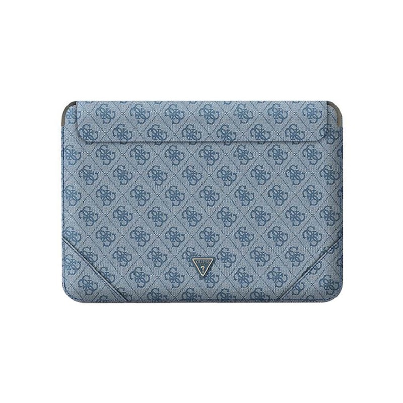 Husa Premium Guess Sleeve Uptown Triangle Logo, Compatibila Cu Laptop / Macbook Pro / Air 13inch, Albastru - 39981