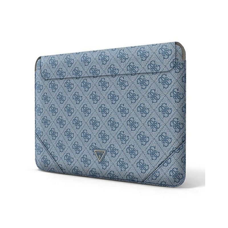 Husa Premium Guess Sleeve Uptown Triangle Logo, Compatibila Cu Laptop / Macbook Pro / Air 13inch, Albastru - 39981