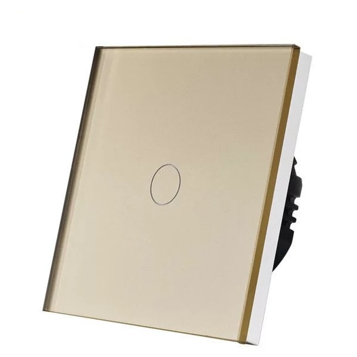 Intrerupator de sticla, tactil, bronz, auriu