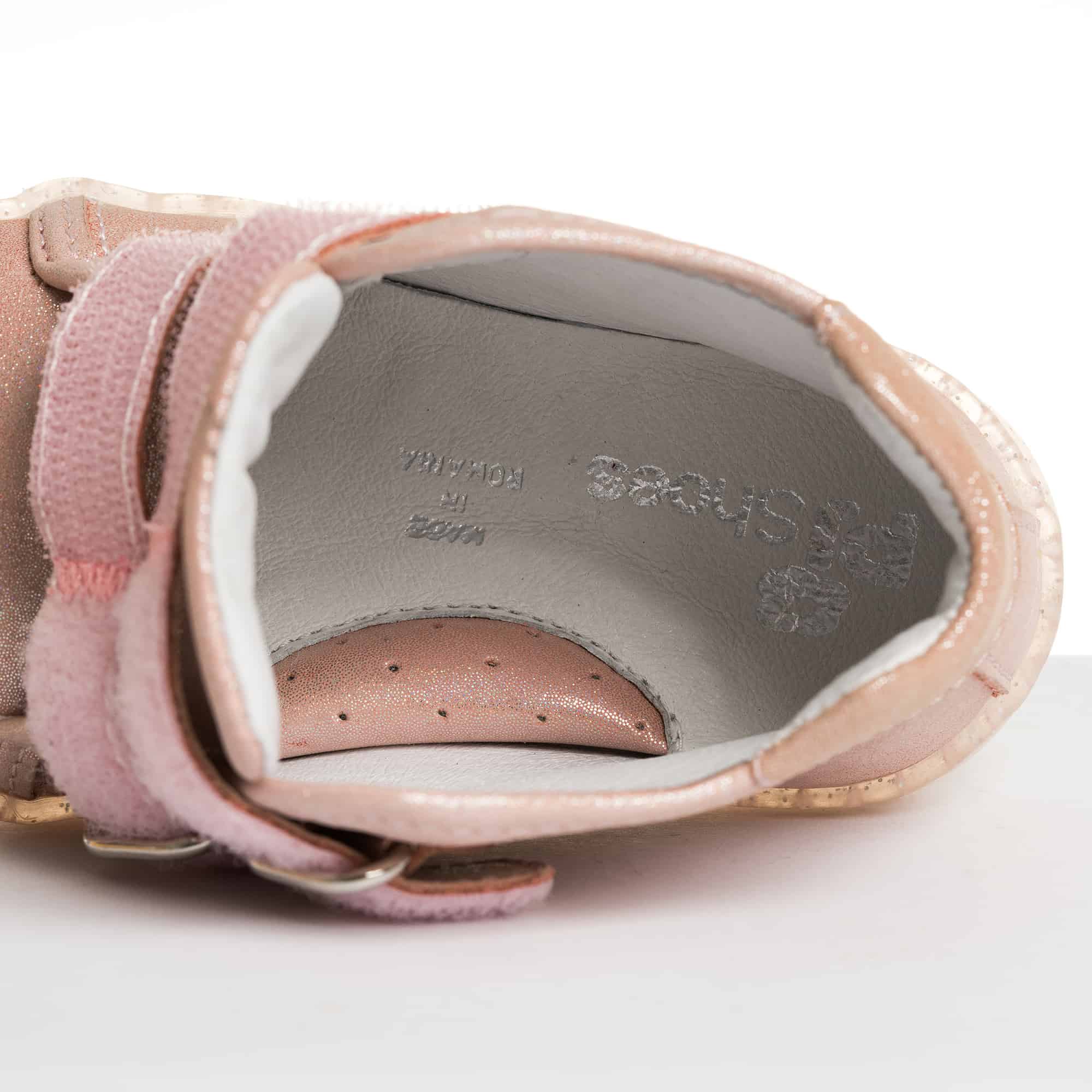 Scarp Dwelling Thanksgiving Pantofi din piele naturala pentru copii cu talonet Seby roz, PJ Shoes, 24 -  eMAG.ro