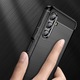 Husa de silicon compatibila cu Samsung Galaxy A34, Fibra de Carbon, Negru