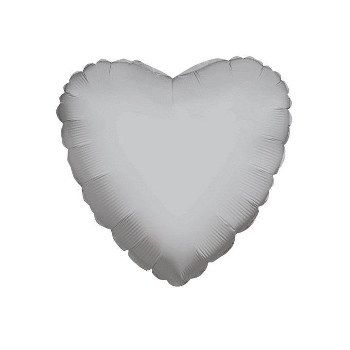 Balon Folie Inima Argintie 23cm, 34109-09