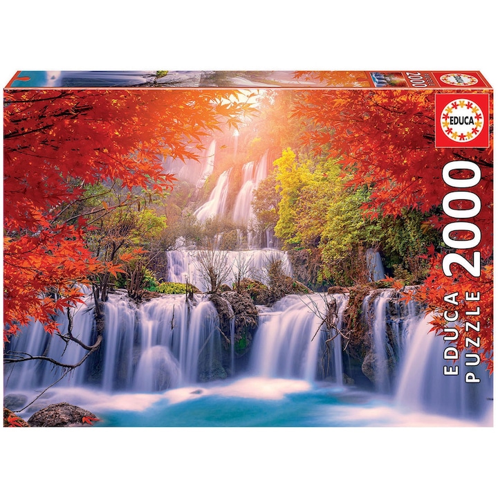 Puzzle 2000 piese - Waterfall in Thailand, Carton, 2000
