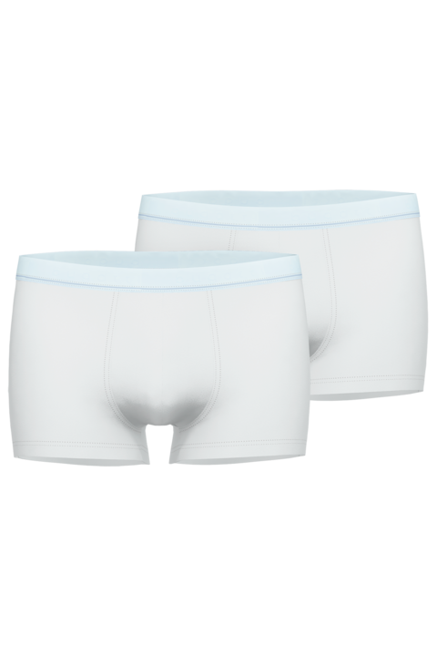 Set 2 boxeri BUGATTI, 95% BBC, banda elastica cu LOGO, Alb