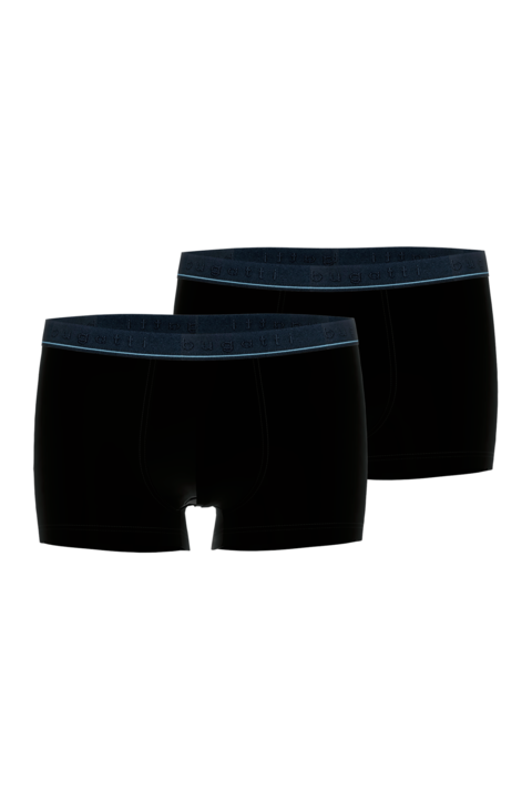 Set 2 boxeri BUGATTI, 95% BBC, banda elastica cu LOGO, Negru