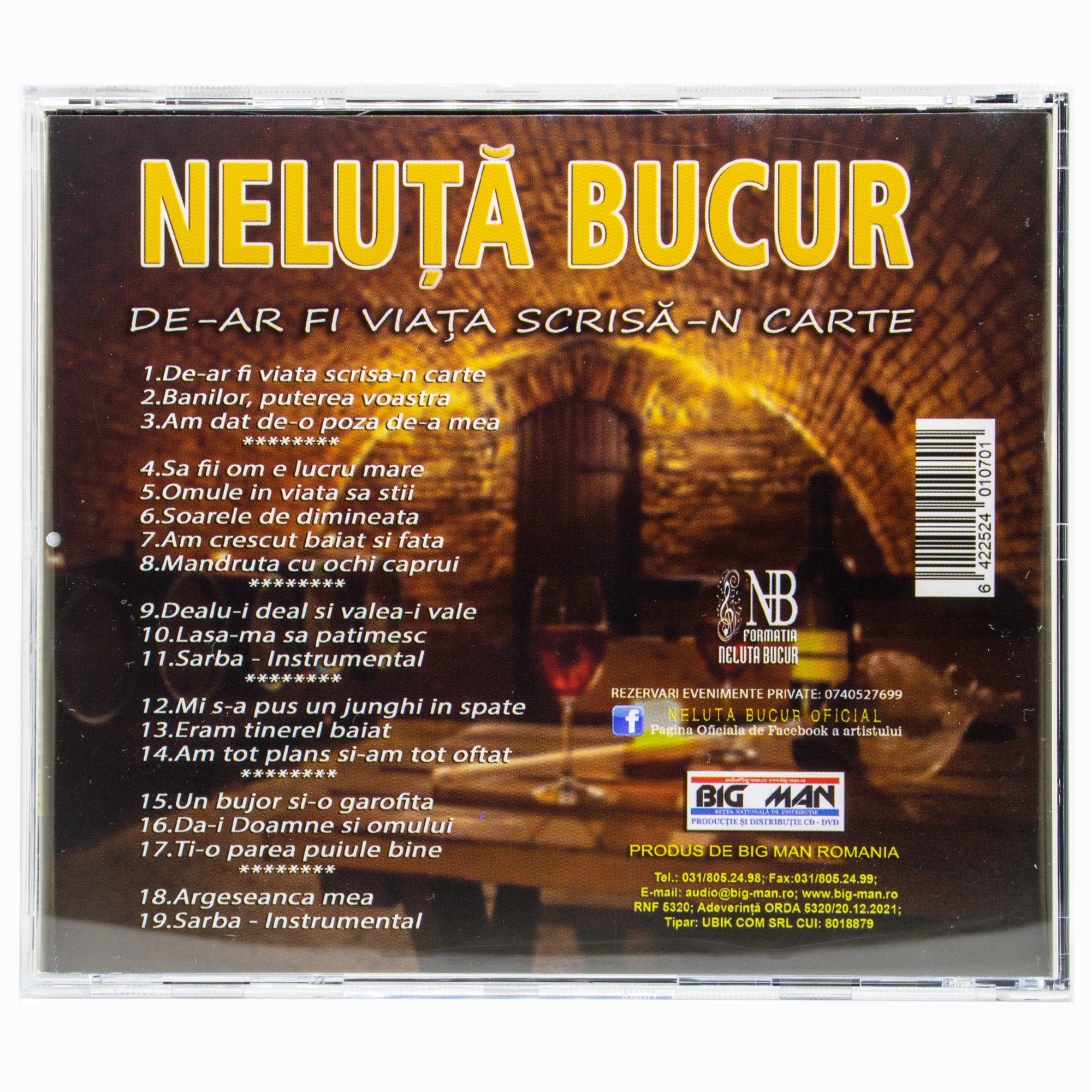 Chronicle Infidelity cabbage Neluta Bucur - De-ar fi viata scrisa-n carte - CD Audio - eMAG.ro