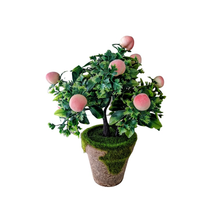 Изкуствени растения в саксия Gerdani BG, праскови, 30см