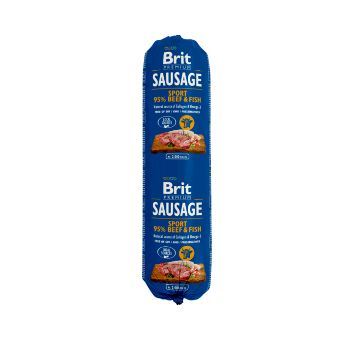 Nedves eledel kutyáknak Brit, szalámi, marha és hal Formula Sport, 800 gr