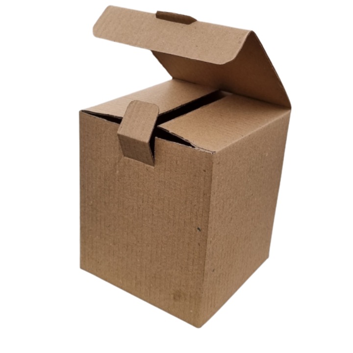 Set 50 Cutii cu autoformare, PACK, carton ondulat micro-ondul, 90 x 90 x 100 mm