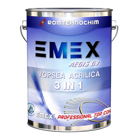 Vopsea Acrilica 3 in 1 Anticoroziva “Emex Aegis G3”, Maro, Bidon 5 Kg