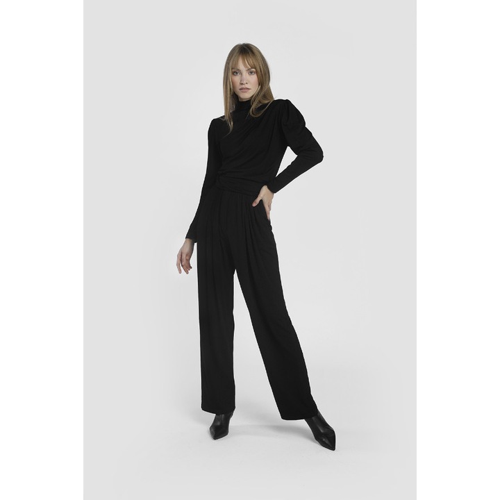 Női jumpsuit, MAD673, viszkóz, elasztán, Fekete