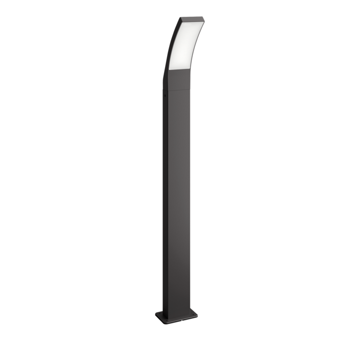 Външен LED осветителен стълб Philips Splay, 12W, 1100 лумена, Топла светлина (2700K), IP44, 96 см, Антрацит, Енергиен клас E