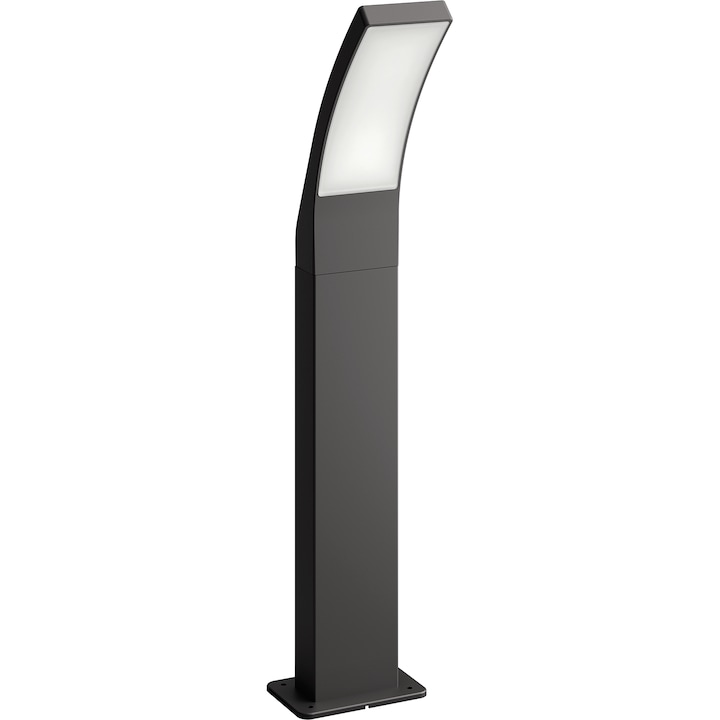Външен LED осветителен стълб Philips Splay, 12W, 1100 лумена, temperatura lumina (2700K), IP44, 60 см, Антрацит, Енергиен клас E