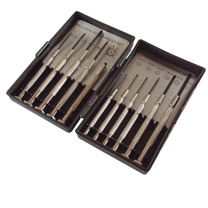 Set 11 surubelnite de precizie pentru ceas, Extol, magnetizate