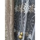 Set MASTEL 2 draperii black-out 2x100x245cm bej-nisip cu perdea brodata 300x245cm ivoire-bej model BR7, confectionate cu rejansa
