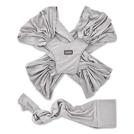 Sistem de purtare wrap elastic pentru bebelusi BabyJem, gri