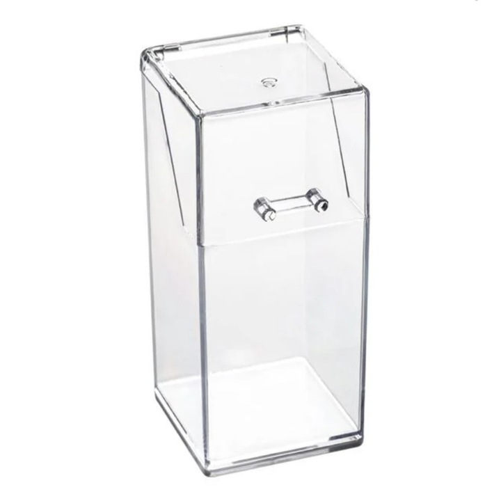 Organizator pensule make up, transparent, 9 x 9 x 21,5 cm