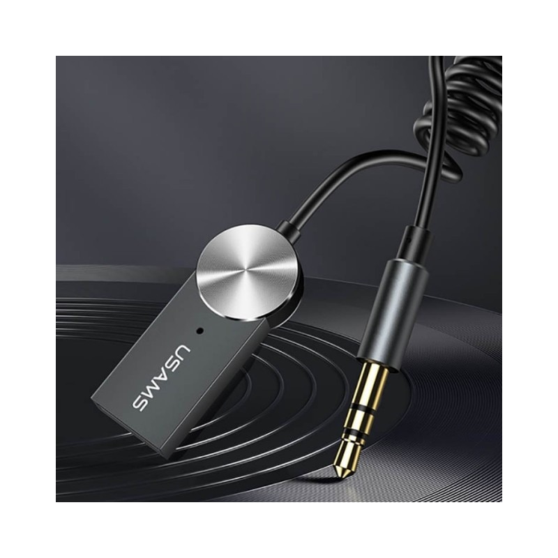Adattatore Bluetooth 5.0 Per Auto Con Jack 3.5mm E USB – Vivavoce Con Microfono Per Chiamate E Musica – Cavo Estensibile Fino A 150cm - 4