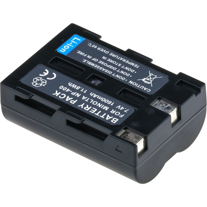 Baterie T6 Power compatibil cu Minolta NP-400, D-Li50, 1600mAh, 11,8Wh, negru